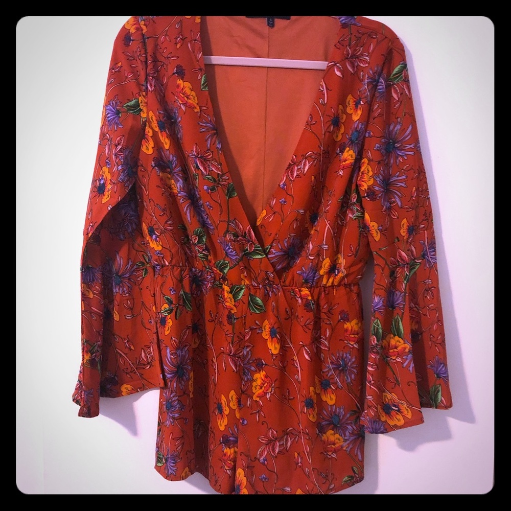 Strut and Bolt Burnt Orange Romper